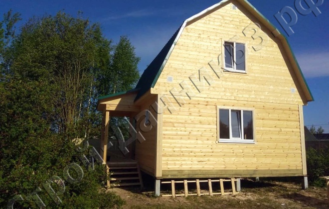 1 Брусовой дом К-6, 6×6, 64,5 м², Московская область , Клинский район, Деревня Вельмогово (4)